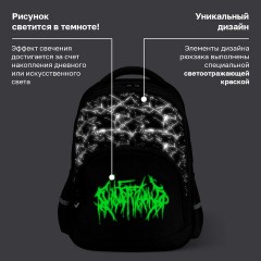 Рюкзак BRAUBERG SOFT, 2 отделения, 3 кармана, "Стильный шрифт", СВЕТЯЩИЙСЯ, 40х31х15 см, 272034 - фото 12