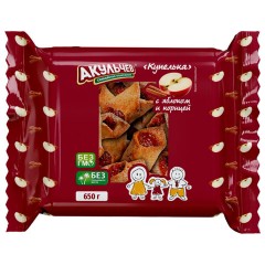 Печенье сдобное АКУЛЬЧЕВ "Купелька" с яблоком и корицей 650 г, 707 - фото 2