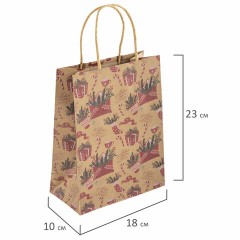 Пакет подарочный КОМПЛЕКТ 10 штук новогодний 18x10x23 см, "Письмо Деду Морозу", ЗОЛОТАЯ СКАЗКА, 592127 Пакет подарочный КОМПЛЕКТ 10 штук новогодний 18x10x23 см, "Письмо Деду Морозу", ЗОЛОТАЯ СКАЗКА, 592127 - фото 6