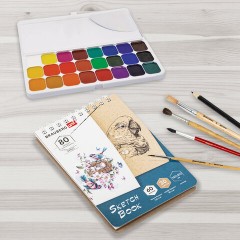 Скетчбук, белая бумага 120 г/м2 + крафт 80 г/м2 142х212 мм, 60 + 20 л., гребень, BRAUBERG ART DEBUT, 112981 Скетчбук, белая бумага 120 г/м2 + крафт 80 г/м2 142х212 мм, 60 + 20 л., гребень, BRAUBERG ART DEBUT, 112981 - фото 9