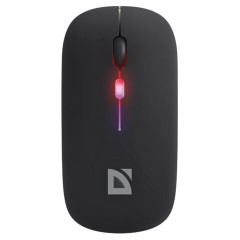 Мышь беспроводная DEFENDER Coda MB-261, 2.4 ГГц+BT, радужная, 3 кнопки + 1 колесо, 300 мАч, черная, 52261