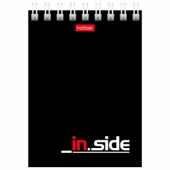 Блокнот МАЛЫЙ ФОРМАТ А7 75х105 мм, 40 л., гребень, картон, клетка, HATBER, "INSIDE Стиль", 004691, 40Б7B1гр_01622 Блокнот МАЛЫЙ ФОРМАТ А7 75х105 мм, 40 л., гребень, картон, клетка, HATBER, "INSIDE Стиль", 004691, 40Б7B1гр_01622 - фото 5