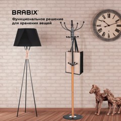 Вешалка-стойка BRABIX "CR-318", металл/мрамор, 1,8 м, на диске диаметром 36 см, 5 крючков+4 дополнительных, орех, 601743 Вешалка-стойка BRABIX "CR-318", металл/мрамор, 1,8 м, на диске диаметром 36 см, 5 крючков+4 дополнительных, орех, 601743 - фото 9