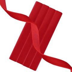 Лента БАРХАТНАЯ упаковочная для декора, подарков и рукоделия 10 мм х 5 м, красная, ЗОЛОТАЯ СКАЗКА, 592968 - фото 4