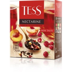 Чай TESS "Nectarine" черный с персиком и земляникой, 100 пакетиков в конвертах по 1,8 г, 1988-09 - фото 3