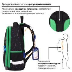 Ранец BRAUBERG PREMIUM, 2 отделения, с брелоком, "Space strike", патчи на липучках, 38х29х16 см, 273104 Ранец BRAUBERG PREMIUM, 2 отделения, с брелоком, "Space strike", патчи на липучках, 38х29х16 см, 273104 - фото 14