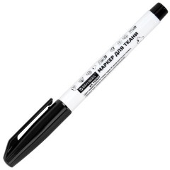 Маркер для ткани ЧЕРНЫЙ, TEXTILE MARKER, несмываемый, круглый наконечник 1-3 мм, BRAUBERG, 152657 - фото 4