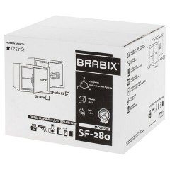 Сейф мебельный BRABIX "SF-280EL", 280х350х300 мм, электронный замок, черный, 291149, S103BR212414 - фото 8