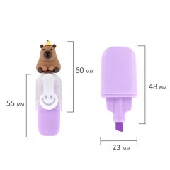 Набор текстовыделителей с топперами 6 ЦВЕТОВ ПАСТЕЛЬ, "КАПИБАРЫ", линия 1-4 мм, FUNSTER (ФАНСТЕР), 152651 - фото 7