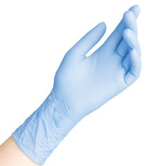 Перчатки нитриловые медицинские смотровые 50 пар (100 шт.), голубые, SAFE&CARE ZN302, размер S (малый), ЧЗ - фото 2