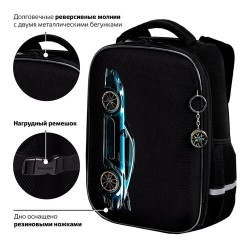 Ранец BRAUBERG LIGHT, 1 отделение, с брелком, Vertical car, 36х26х13 см, 273110 Ранец BRAUBERG LIGHT, 1 отделение, с брелком, Vertical car, 36х26х13 см, 273110 - фото 16
