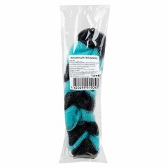 Мочалка для тела КОСИЧКА, нейлоновая с ручками, 80 г (29х6х6 см), ассорти, 9040 - фото 2