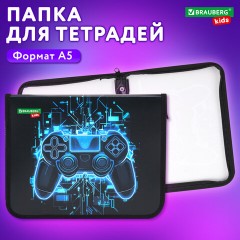 Папка для тетрадей BRAUBERG KIDS А5, 1 отделение, пластик, молния вокруг, "Digital gamepad", 273326 Папка для тетрадей BRAUBERG KIDS А5, 1 отделение, пластик, молния вокруг, "Digital gamepad", 273326 - фото 7