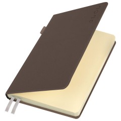 Ежедневник датированный 2026, А5, 138х213 мм, BRAUBERG "Essential", под кожу, держатель, серый, 117397 - фото 4