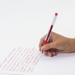 Ручка гелевая с грипом PILOT "G-1 Grip", КРАСНАЯ, корпус прозрачный, узел 0,5 мм, линия письма 0,3 мм, BLGP-G1-5, BLGP-G1-5 R - фото 6