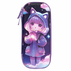 Пенал ЮНЛАНДИЯ, 1 отделение, 1 откидная планка, карман, EVA покрытие soft-touch, 22х10х5 см, "Sky Girl", 273183 Пенал ЮНЛАНДИЯ, 1 отделение, 1 откидная планка, карман, EVA покрытие soft-touch, 22х10х5 см, "Sky Girl", 273183 - фото 2