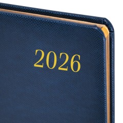 Еженедельник датированный 2026, А5, 145х215 мм, BRAUBERG "Iguana", под кожу, синий, 117170 - фото 4