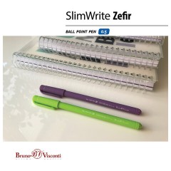 Ручка шариковая BRUNO VISCONTI "SlimWrite", "Zefir", СИНЯЯ, корпус ассорти, узел 0,5 мм, линия письма 0,3 мм, 20-0204 Ручка шариковая BRUNO VISCONTI "SlimWrite", "Zefir", СИНЯЯ, корпус ассорти, узел 0,5 мм, линия письма 0,3 мм, 20-0204 - фото 19