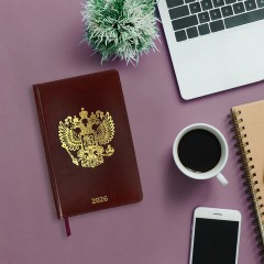 Ежедневник датированный 2026 А5 138х213 мм, BRAUBERG "State", под кожу, коричневый, 117417 - фото 13