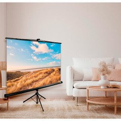 Экран Cactus Triscreen CS-PST-180x180, 180x180 см, 1:1, напольный, черный Экран Cactus Triscreen CS-PST-180x180, 180x180 см, 1:1, напольный, черный - фото 3