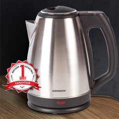 Чайник SONNEN KT-118, 1,8 л, 1500 Вт, закрытый нагревательный элемент, нержавеющая сталь, серебристый, 452926 Чайник SONNEN KT-118, 1,8 л, 1500 Вт, закрытый нагревательный элемент, нержавеющая сталь, серебристый, 452926 - фото 13