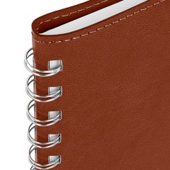 Бизнес-тетрадь на гребне А5 148x218 мм, BRAUBERG "Office PRO", под кожу, клетка, 80 л., коричневая, 111044 - фото 9