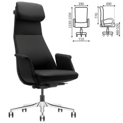 Кресло HAWASAN (ХАВАСАН) PREMIUM EX-840 STELLAR, синхромеханизм, алюминий, экокожа, черное, 533241 - фото 2