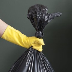 Мешки строительные для мусора 240 л, черные, в рулоне 10 шт., ПВД, 28 мкм, YORK, 902230 - фото 3