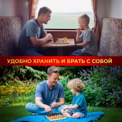 Шахматы турнирные, деревянные, лакированные, глянцевые, доска 40*40 см, ЗОЛОТАЯ СКАЗКА, 665363 - фото 18