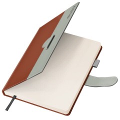 Ежедневник датированный 2026, А5, 138х213 мм, BRAUBERG "Esthetic", под кожу, держатель для ручки, застежка, коричневый/серый, 117374 - фото 3