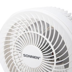 Вентилятор настольный SONNEN FT-160, 40 Вт, 23 см, 3 скорости, вращение на 60°, механическое управление, белый, 457784 - фото 6