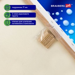 Холст на подрамнике акварельный BRAUBERG ART CLASSIC,20х30, 240г/м, 100% хлопок,мелкое зерно, 191667 - фото 10