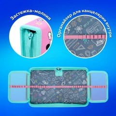 Пенал ПИФАГОР, 1 отделение, 2 откидные планки, полиэстер, 20х14 см, "Sweet mood", 272288 Пенал ПИФАГОР, 1 отделение, 2 откидные планки, полиэстер, 20х14 см, "Sweet mood", 272288 - фото 10