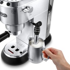 Кофеварка рожковая DELONGHI Dedica EC685.M, 1350 Вт, объем 1,1 л, ручной капучинатор, металлик Кофеварка рожковая DELONGHI Dedica EC685.M, 1350 Вт, объем 1,1 л, ручной капучинатор, металлик - фото 7