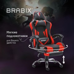 Кресло компьютерное BRABIX "Dexter GM-135", подножка, две подушки, экокожа, черное/красное, 532799 Кресло компьютерное BRABIX "Dexter GM-135", подножка, две подушки, экокожа, черное/красное, 532799 - фото 21