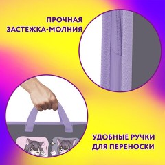 Папка на молнии с ручками ЮНЛАНДИЯ А4, 1 отделение, пластик, ширина 45 мм, "Anime dreamer", 273357 Папка на молнии с ручками ЮНЛАНДИЯ А4, 1 отделение, пластик, ширина 45 мм, "Anime dreamer", 273357 - фото 9