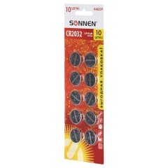 Батарейки литиевые SONNEN Lithium CR2032, "таблетки, дисковые, кнопочные", КОМПЛЕКТ 10 шт., блистер, 457143 Батарейки литиевые SONNEN Lithium CR2032, "таблетки, дисковые, кнопочные", КОМПЛЕКТ 10 шт., блистер, 457143 - фото 5
