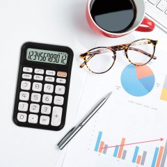 Калькулятор настольный BRAUBERG KW-500-BK (93x148 мм), 3D-кнопки, 12 разрядов, черный, 272954 - фото 7