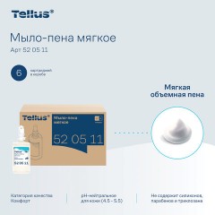 Картридж с жидким мылом-пеной одноразовый Tellus/TORK (Система S4) Advanced, мягкое, 1 л, 520511 - фото 8