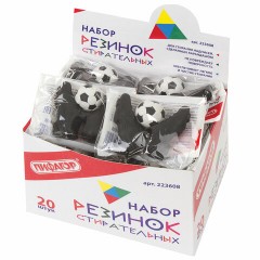 Набор ластиков фигурных ПИФАГОР "Футбол", 3 шт., форма и цвет ассорти, 223608 Набор ластиков фигурных ПИФАГОР "Футбол", 3 шт., форма и цвет ассорти, 223608 - фото 5