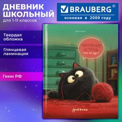 Дневник 1-11 класс 40 л., твердый, BRAUBERG, глянцевая ламинация, "Пушистый хулиган", 107599 - фото 12