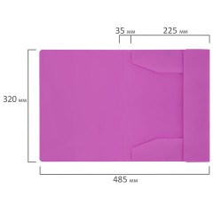 Папка на резинках А4 BRAUBERG PIXEL, фиолетовая, до 300 листов, 0,5 мм, 273042 - фото 8