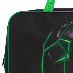 Папка на молнии с ручками BRAUBERG KIDS А4, 1 отделение, полиэстер, 80 мм, "Green ball", 272123 - фото 4