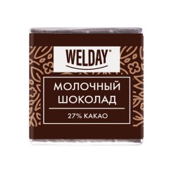 Шоколад порционный высшего качества WELDAY (ВЭЛДЭЙ) "Молочный 27%", 800 г (160 плиток по 5 г), пакет, 622406 - фото 3