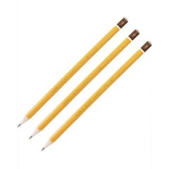 Карандаши чернографитные KOH-I-NOOR "1580", НАБОР 3 шт., HB, без резинки, заточенные, блистер, 15800HB001BL - фото 2