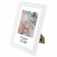 Рамка 21х30 см небьющаяся, КОМПЛЕКТ 3 шт., багет 29 мм, МДФ, BRAUBERG "Basic", белая, 391260 - фото 6