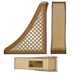 Лоток вертикальный для бумаг BRAUBERG ECO, 240х80х290 мм, сетчатый, дымчатый, 239015 - фото 6