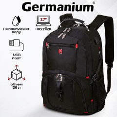 Рюкзак GERMANIUM UPGRADE Max, 3 отделения, отделение для ноутбука, USB-порт, UP-5, черный, 49х34х24 см, 271669 - фото 18