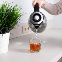 Чайник SCARLETT SC-EK27G13, 2 л, 2200 Вт, закрытый нагревательный элемент, стекло, стальной Чайник SCARLETT SC-EK27G13, 2 л, 2200 Вт, закрытый нагревательный элемент, стекло, стальной - фото 7