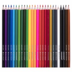 Карандаши цветные BRAUBERG PREMIUM 24 цвета + 2 чернографитных карандаша, трехгранные, грифель 3 мм, 181937 Карандаши цветные BRAUBERG PREMIUM 24 цвета + 2 чернографитных карандаша, трехгранные, грифель 3 мм, 181937 - фото 2